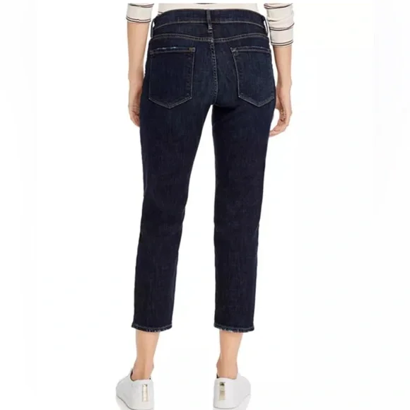 Frame Le Garcon Crop Relaxed Straight-Leg Jeans in Covant Size 29 - Picture 2 of 12
